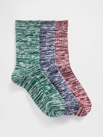 Kids Marled Crew Socks (3-Pack)