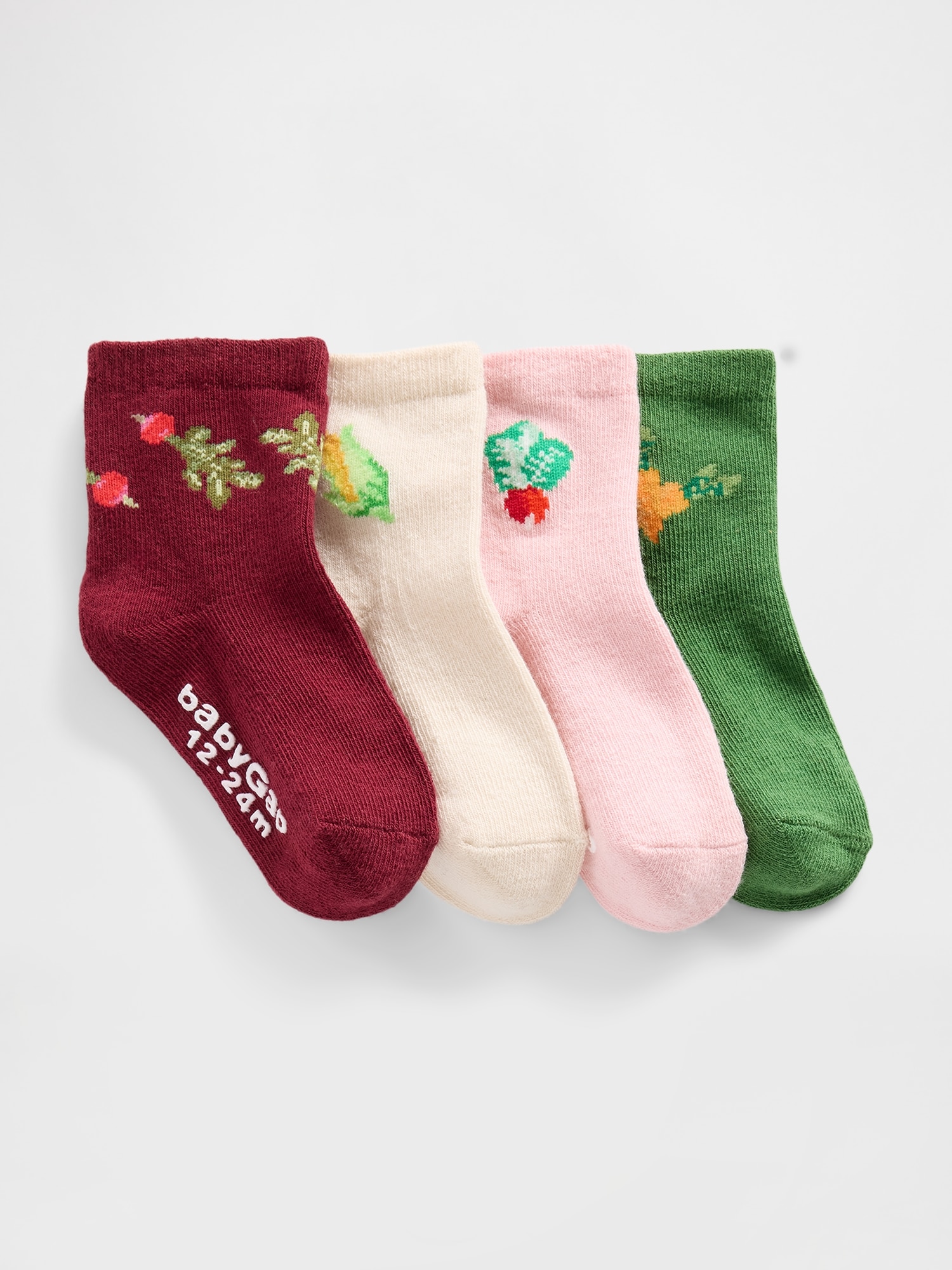Baby & Toddler Quarter Crew Socks (4-Pack) - Multi