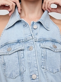 Icon Denim Halter Mini Dress