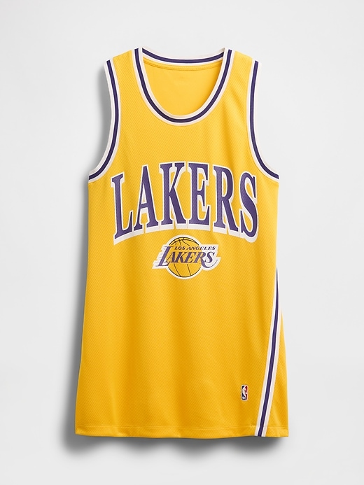 Image number 5 showing, NBA Los Angeles Lakers Recycled Jersey Mini Dress