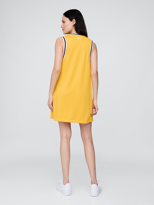 Image number 4 showing, NBA Los Angeles Lakers Recycled Jersey Mini Dress