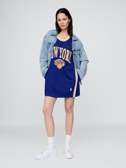Image number 3 showing, NBA New York Knicks Recycled Jersey Mini Dress