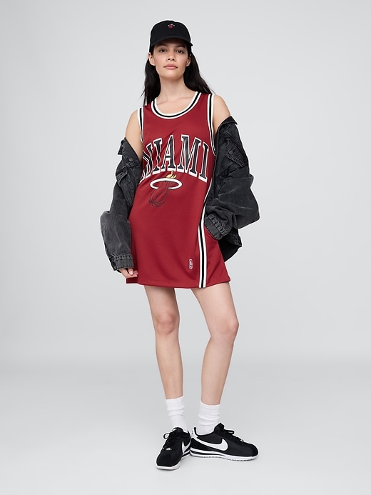 Image number 2 showing, NBA Miami Heat Recycled Jersey Mini Dress
