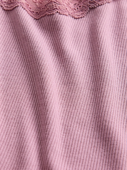 Image number 4 showing, Mini Rib Lace PJ Tank Top