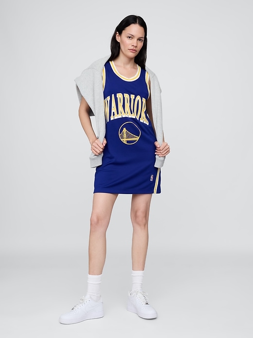 Image number 3 showing, NBA Golden State Warriors Recycled Jersey Mini Dress
