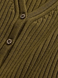Cropped Rib Cardigan