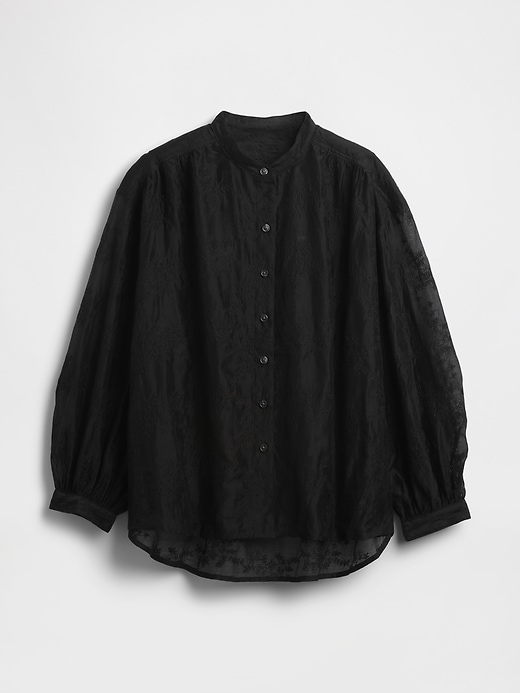 Image number 5 showing, Sheer Voile Floral Shirt