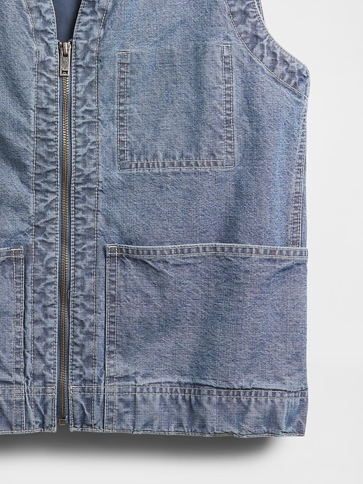 Image number 4 showing, Heavyweight Denim Utility Vest