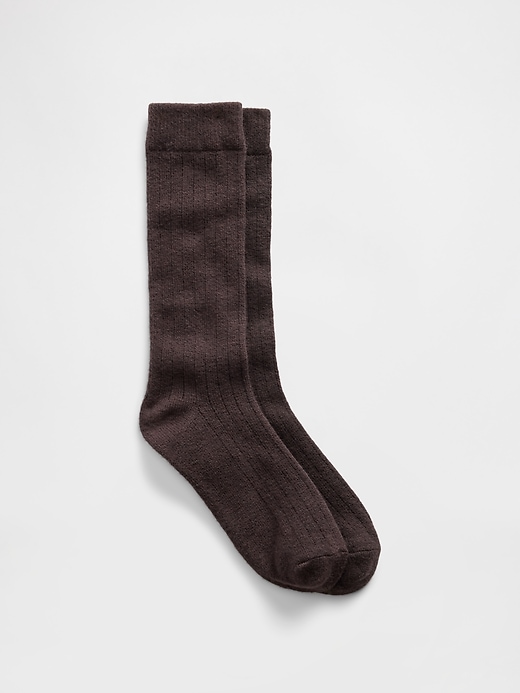 1 of 8 showing, with the color TERRA BROWN of product CashSoft Crew Socks