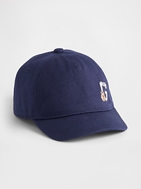 View large product image 1 of 1. Toddler Organic Cotton Bear Logo Baseball Hat