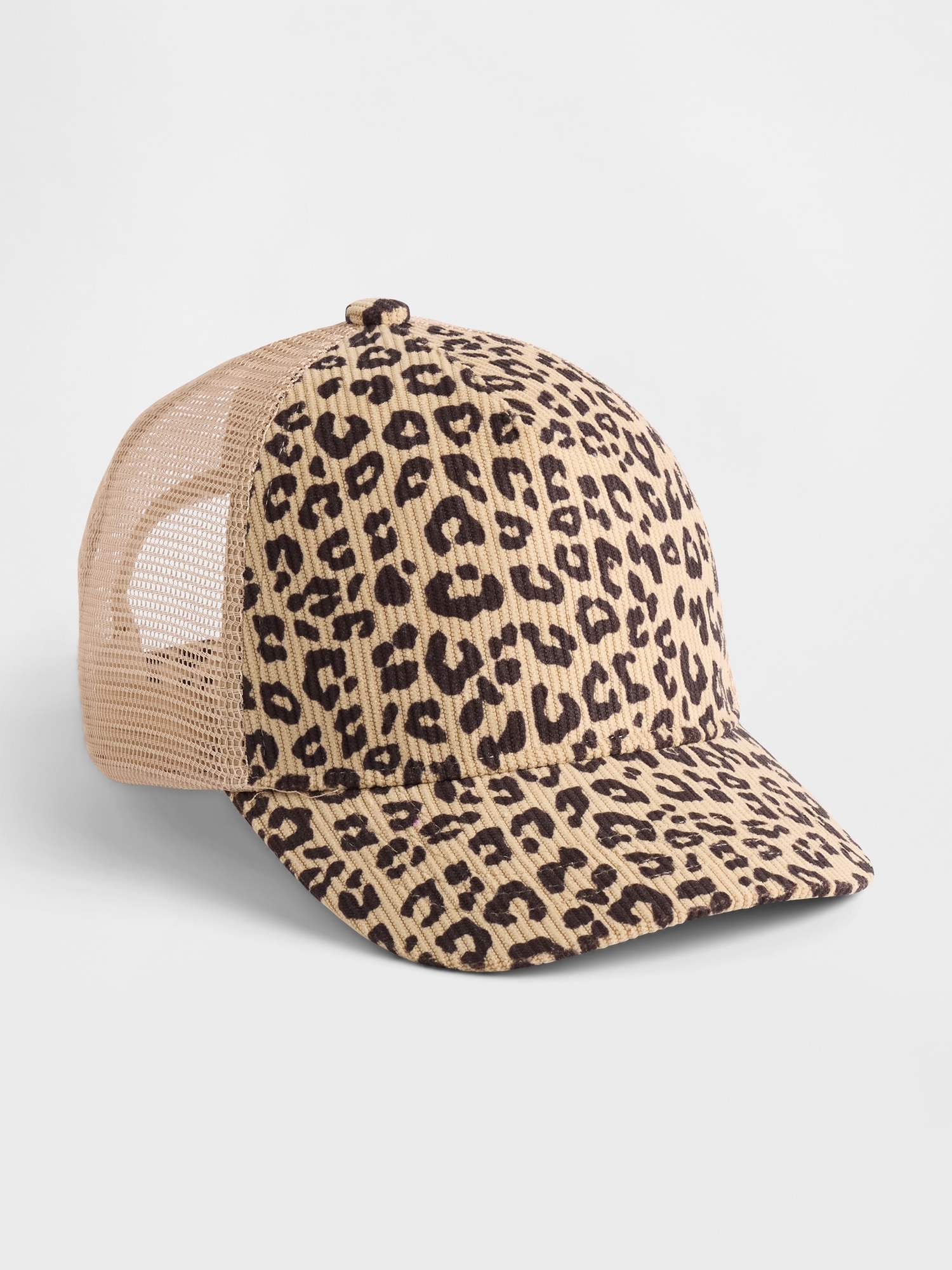 Kids Leopard Cord Trucker Hat