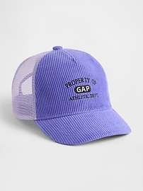 View large product image 1 of 1. Kids Corduroy Logo Baseball Hat