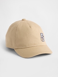 View large product image 1 of 1. Toddler Organic Cotton Bear Logo Baseball Hat