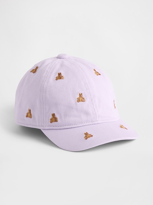 View large product image 1 of 1. Toddler Organic Cotton Bear Baseball Hat