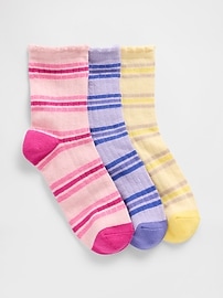 View large product image 1 of 1. Kids Stripe Crew Socks (3-Pack)