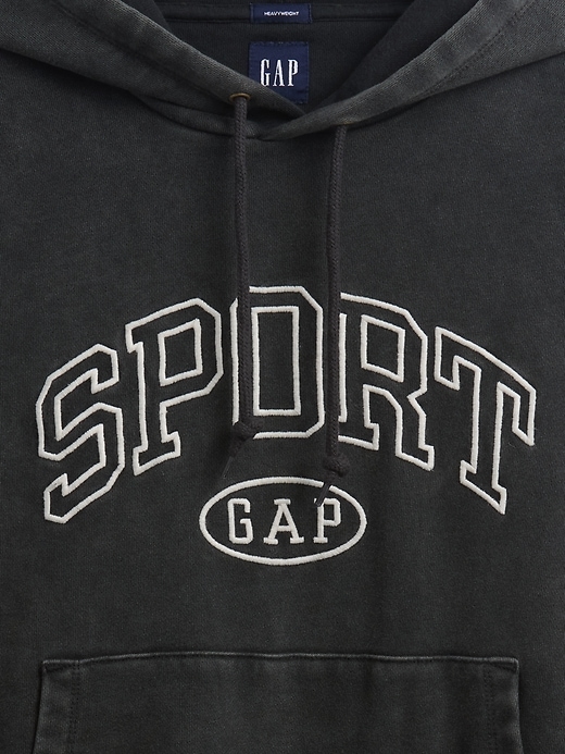 Image number 4 showing, Heavyweight Oversized Crop Logo Hoodie