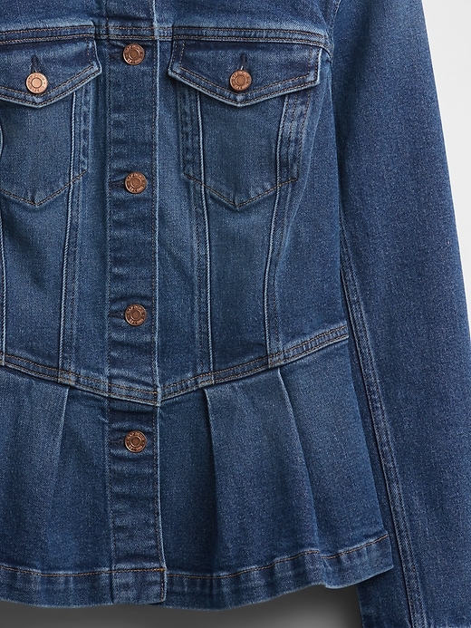 Image number 3 showing, Peplum Denim Jacket