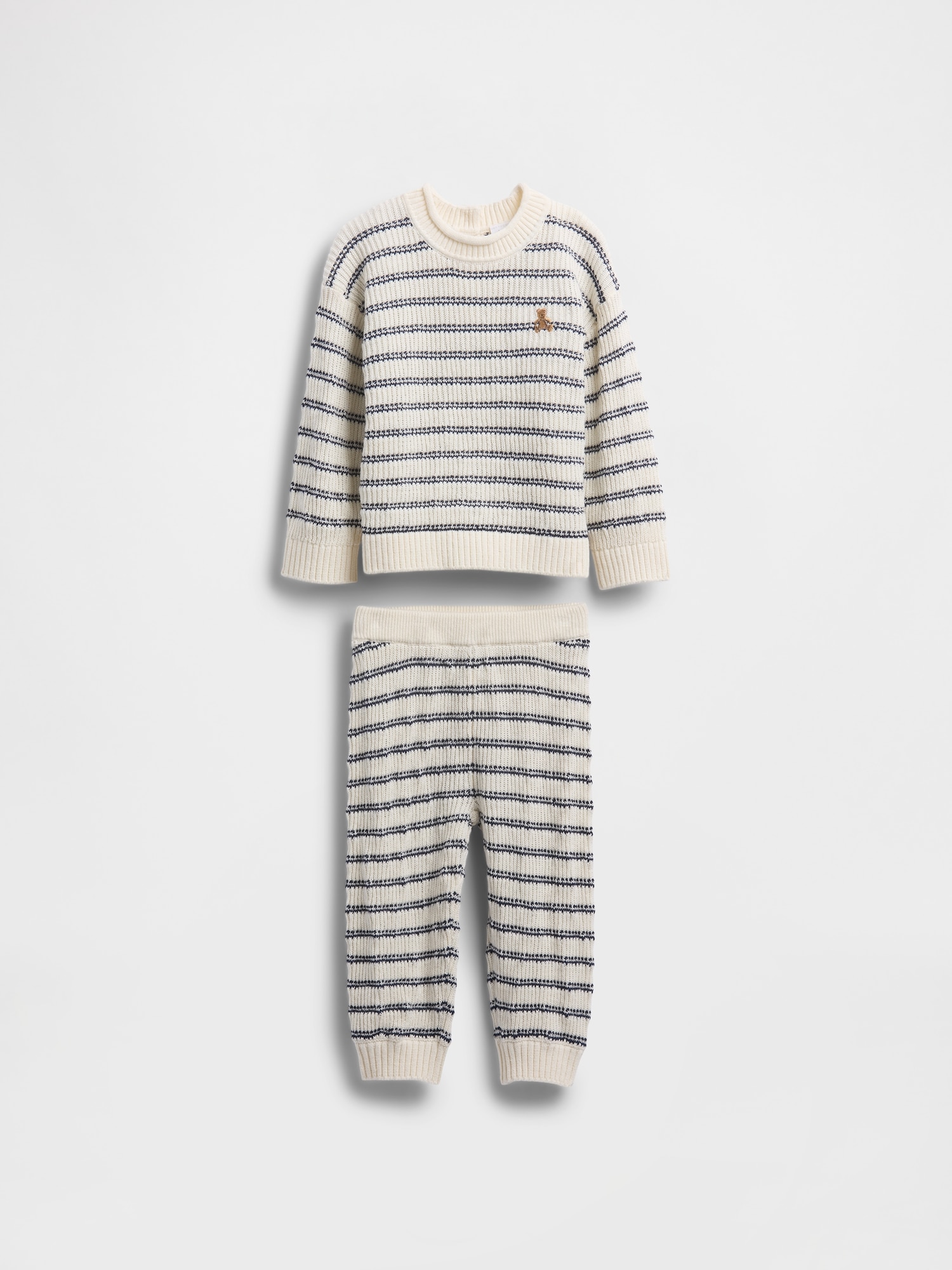 Baby Sweater Outfit Set - Blue