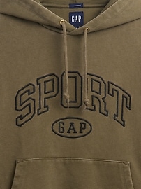 Heavyweight Oversized Crop Logo Hoodie