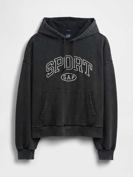 Image number 5 showing, Heavyweight Oversized Crop Logo Hoodie