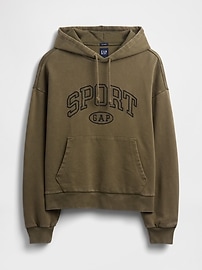 Heavyweight Oversized Crop Logo Hoodie