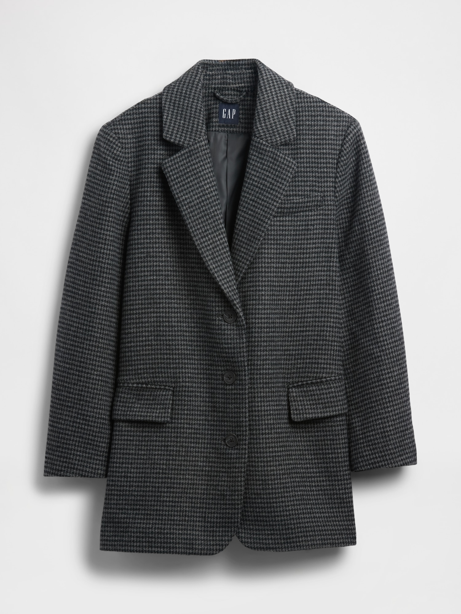 Relaxed Houndstooth Blazer