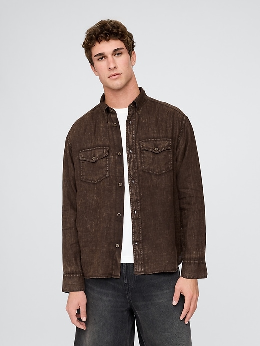 Image number 1 showing, 100% Linen Classic Shirt