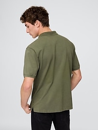 Relaxed Pique Polo Shirt