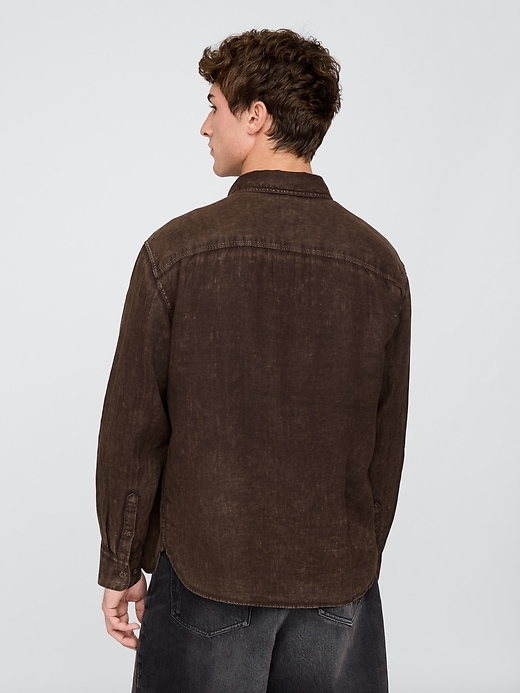 Image number 3 showing, 100% Linen Classic Shirt