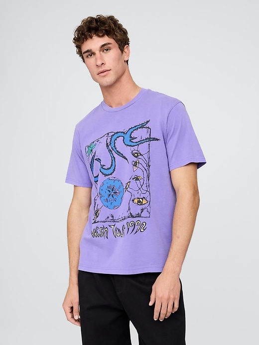 Image number 1 showing, The Cure Wish Tour Relaxed Graphic T-Shirt