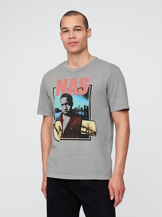 Image number 1 showing, Nas Relaxed Graphic T-Shirt