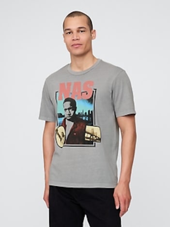 Nas Relaxed Graphic T-Shirt
