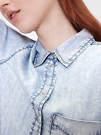 GapStudio Draped Denim Shirtdress
