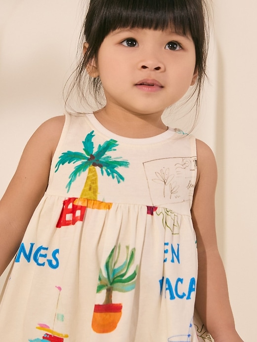 Image number 4 showing, NEXT Toddler Beach Postcard Dress