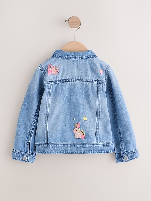 Image number 6 showing, NEXT Toddler Unicorn Denim Jacket
