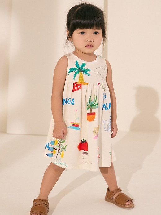 Image number 1 showing, NEXT Toddler Beach Postcard Dress