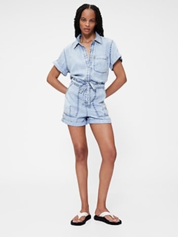 GapStudio Draped Denim Romper