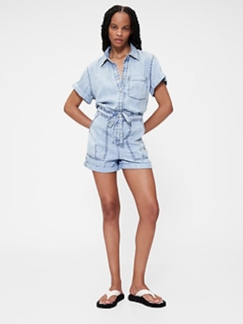 GapStudio Draped Denim Romper
