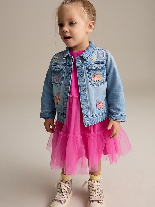 Image number 2 showing, NEXT Toddler Unicorn Denim Jacket