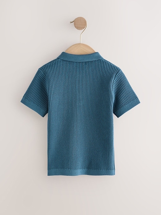 Image number 4 showing, NEXT Toddler Textured Polo Sweater