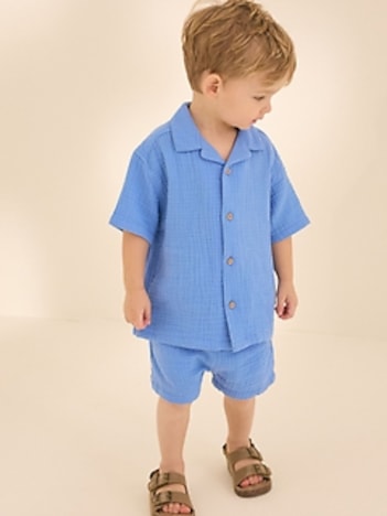 NEXT Toddler Gauze Shirt & Shorts Set