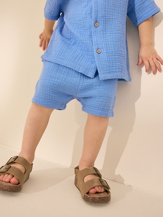 Image number 4 showing, NEXT Toddler Gauze Shirt & Shorts Set