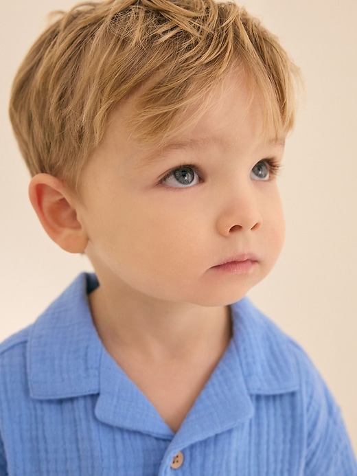 Image number 5 showing, NEXT Toddler Gauze Shirt & Shorts Set