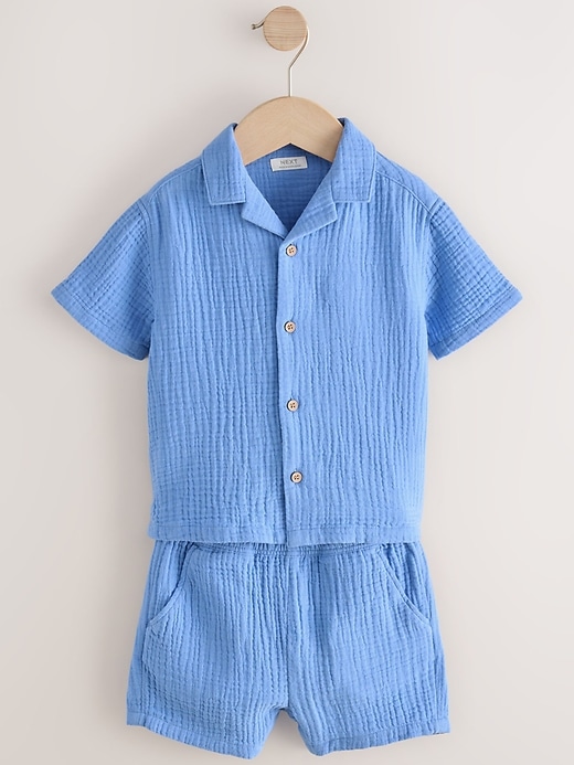 Image number 6 showing, NEXT Toddler Gauze Shirt & Shorts Set