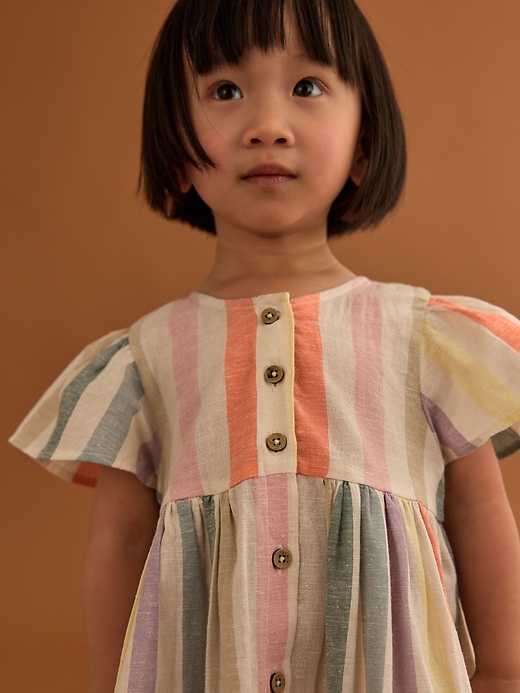 Image number 4 showing, NEXT Toddler  Rainbow Stripe Dress