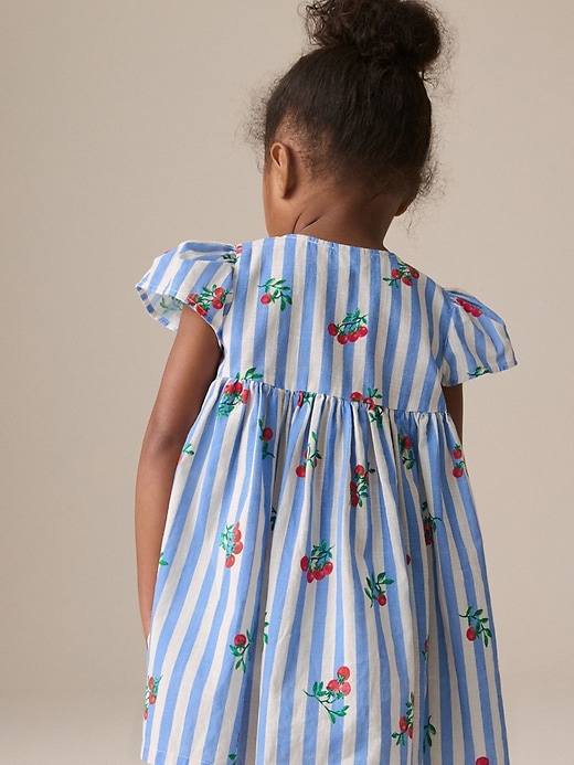 Image number 3 showing, NEXT Toddler Tomato & Stripe Dress