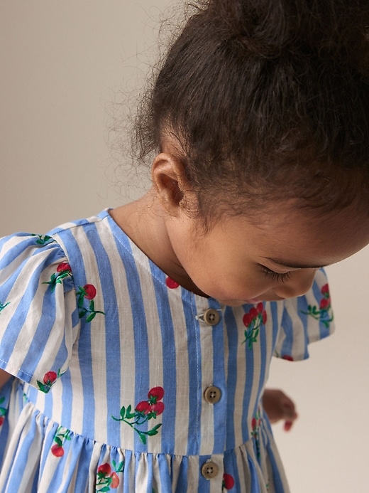 Image number 2 showing, NEXT Toddler Tomato & Stripe Dress