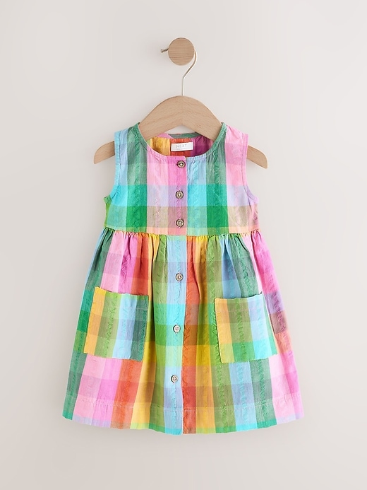 Image number 4 showing, NEXT Toddler Rainbow Check Dress