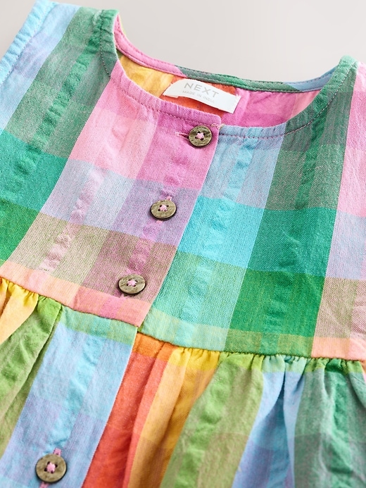 Image number 6 showing, NEXT Toddler Rainbow Check Dress