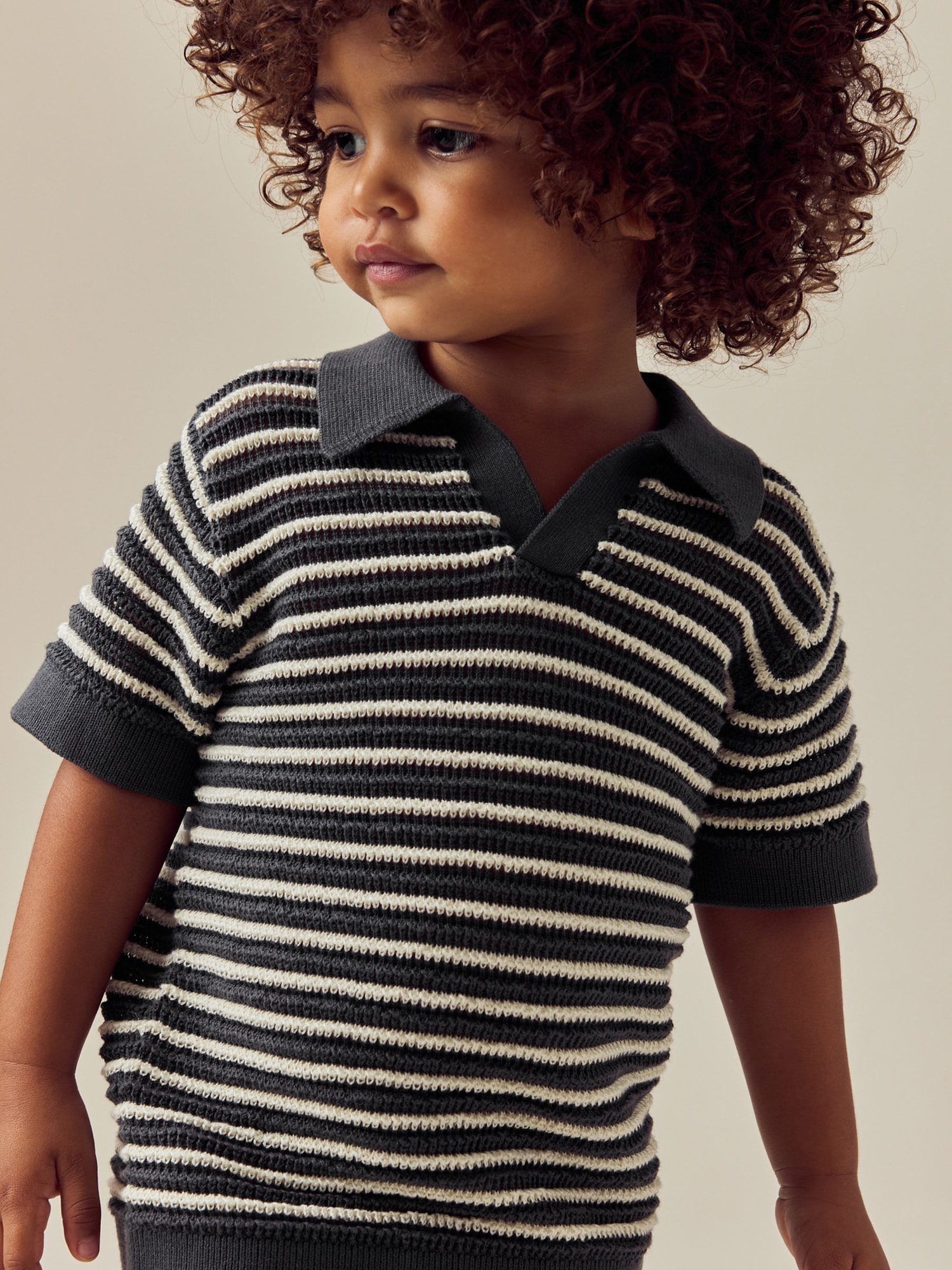 NEXT Toddler  Striped Polo Sweater